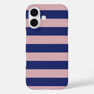 Twilight Blue Sunrise Pink Stripes iPhone 16 Case