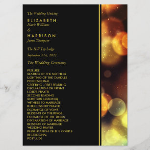 Twilight Bokeh Lights Wedding Programme