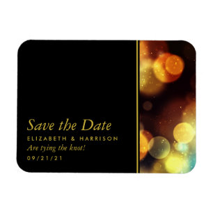 Twilight Bokeh Lights Wedding Save the Date Magnet