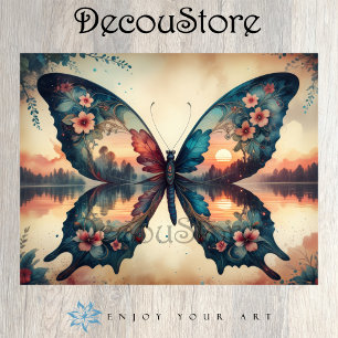 Twilight Butterfly Decoupage Tissue Paper