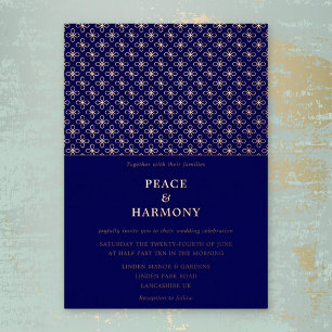 Twilight Charms Rose Gold Navy Blue Wedding