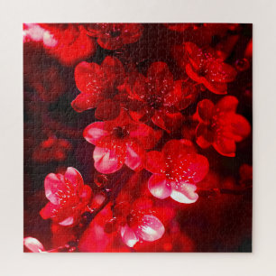 Twilight Cherry Blossom Glow Jigsaw Puzzle