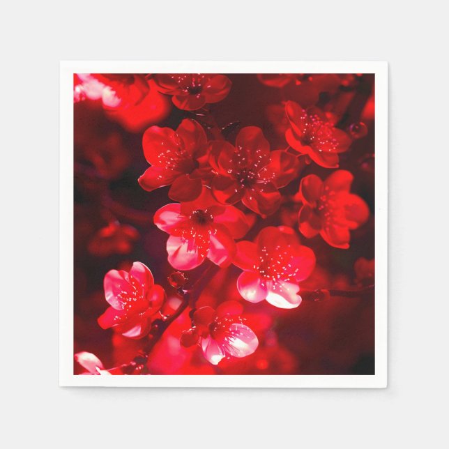 Twilight Cherry Blossom Glow Napkin (Front)