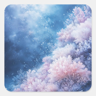 Twilight Coral Garden of the Ocean Square Sticker