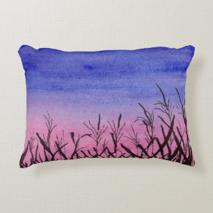 Twilight Corn Field Decorative Cushion