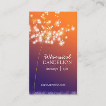 Twilight Dandelion Business Appointment Cards