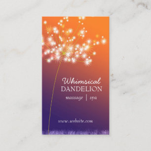 Twilight Dandelion Business Appointment Cards