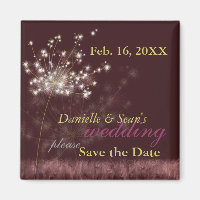 Twilight Dandelions Wedding Save the Date