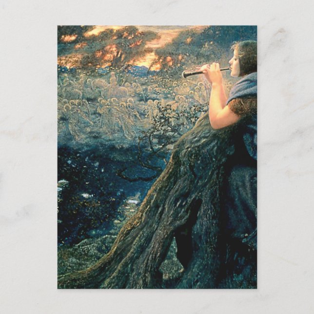 “Twilight Fantasy” by Edward Robert Hughes Postcard (Front)