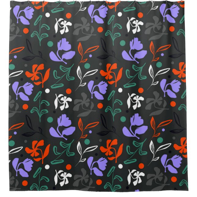 Twilight Flora Shower Curtain (Front)