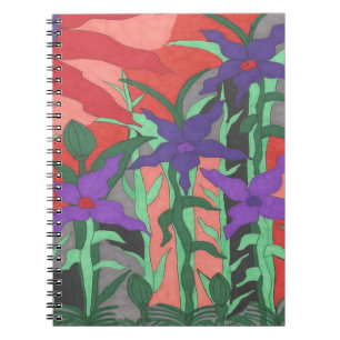 Twilight Floral Garden Notebook