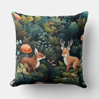 Twilight Forest Friends Botanical Cushion