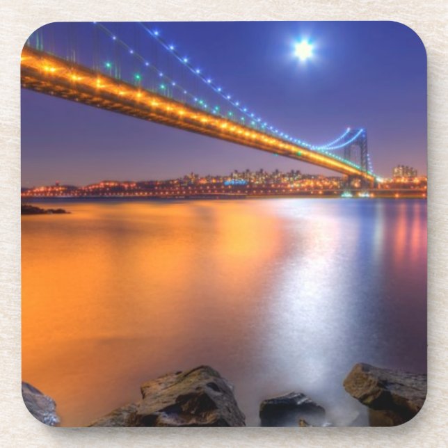 Twilight, George Washington BridgePalisades, NJ. Coaster (Front)