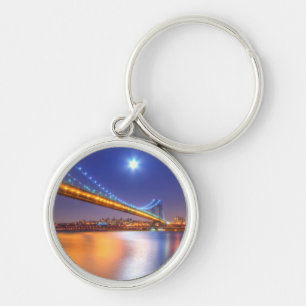 Twilight, George Washington BridgePalisades, NJ. Key Ring