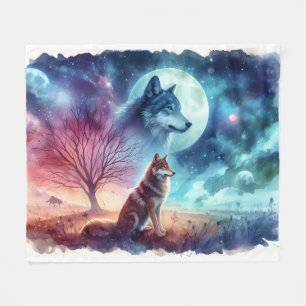 Twilight Guardians: Between Earth and Spirit Fleece Blanket