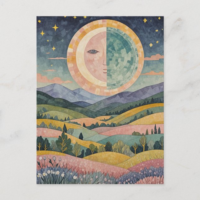Twilight Hillside Postcard (Front)