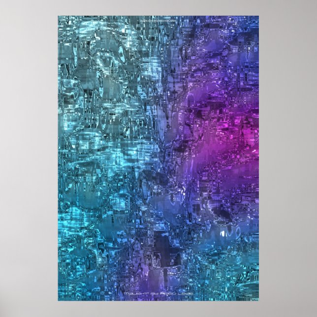 Twilight Hues Abstract Art by Indigo Lewis Poster (Front)