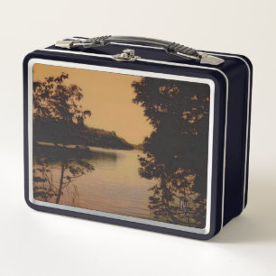 Twilight Lake Metal Lunch Box