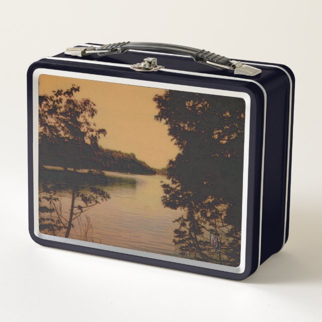Twilight Lake  Metal Lunch Box (Front)