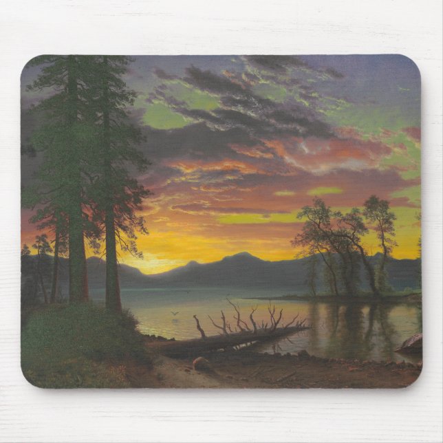 Twilight, Lake Tahoe, c.1870s (oil on canvas) Mouse Mat (Front)