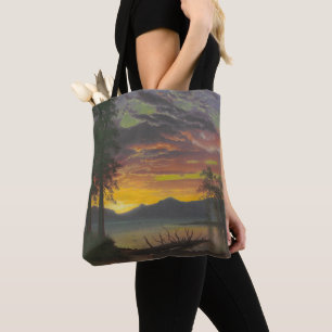 Twilight, Lake Tahoe, c.1870s (oil on canvas) Tote Bag