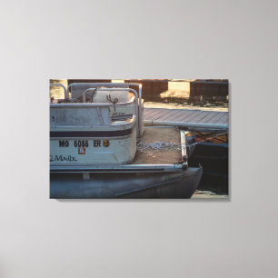 Twilight Marina: A Serene Dockside Moment Canvas Print