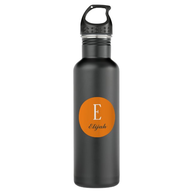 Twilight monogram customised name and initial 710 ml water bottle (Front)