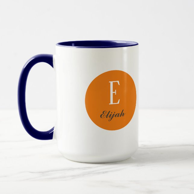 Twilight monogram customised name and initial mug (Left)