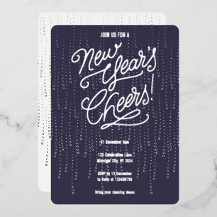Twilight New Years Cheers Foil Invitation
