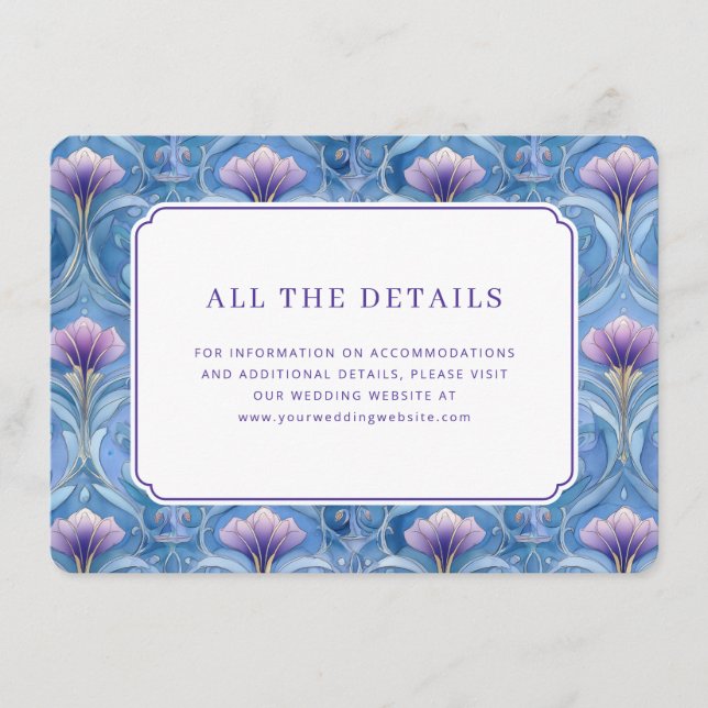 Twilight Nouveau Wedding Enclosure Card (Front)