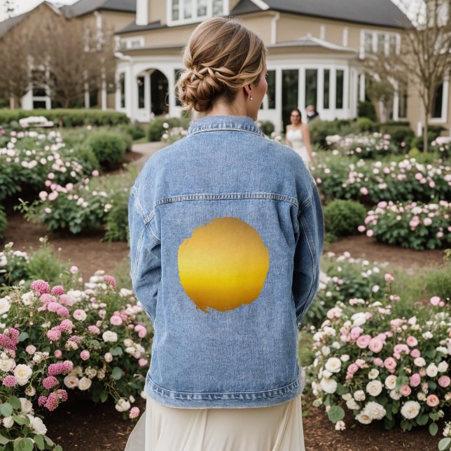 Twilight of Gold Denim Jacket (Wedding Back)