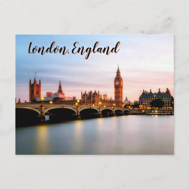 Twilight Over Westminster – London Postcard (Front)