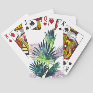 Twilight Palms- Palm Fronds Playing Cards