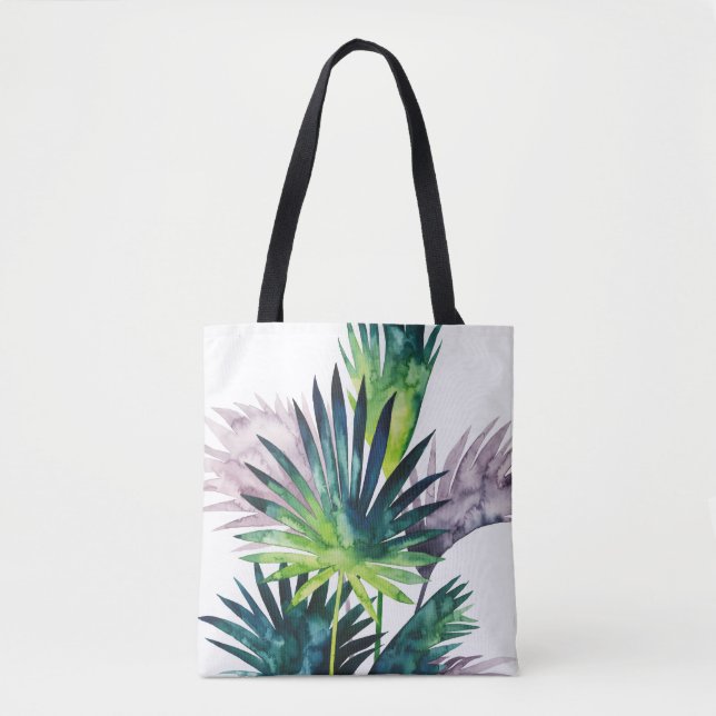 Twilight Palms- Palm Fronds Tote Bag (Front)