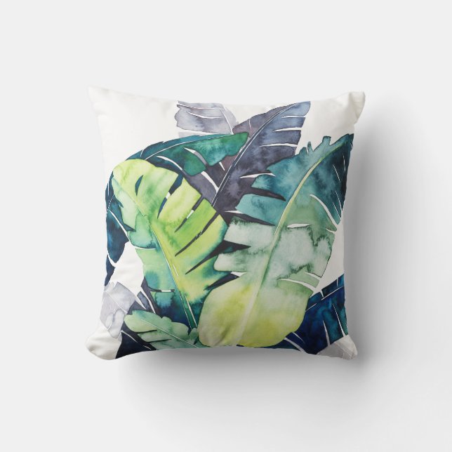 Twilight Palms - Palm Leaves Cushion (Front)