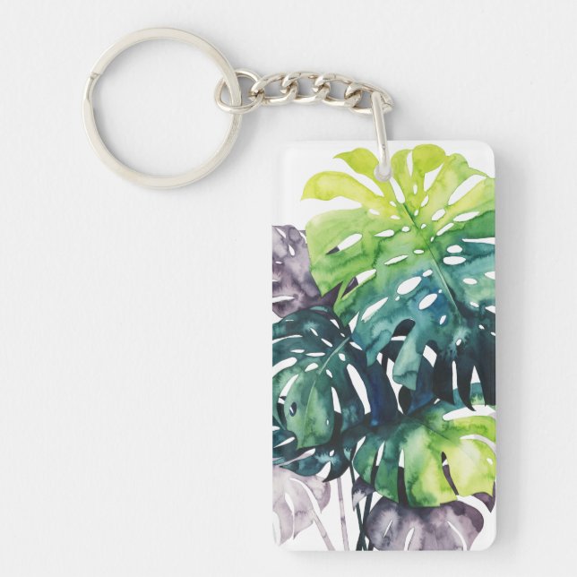 Twilight Palms - Split Leaf Key Ring (Front)