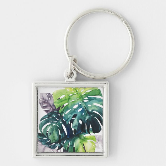 Twilight Palms - Split Leaf Key Ring (Front)