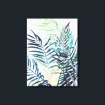 Twilight Palms - Tropical Leaves Canvas Print<br><div class="desc">"Twilight Palms I" by Grace Popp. Features tropical greenery in a watercolor style.</div>
