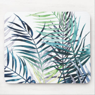 Twilight Palms - Tropical Leaves Mouse Mat