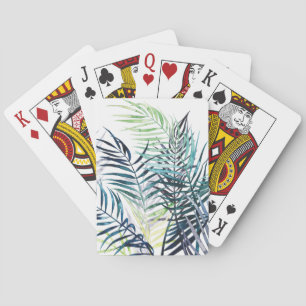 Twilight Palms - Tropical Leaves Playing Cards