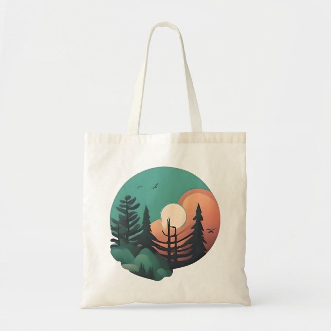 Twilight Pines Tote Bag (Front)