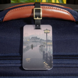 Twilight Rain on Path to Shinobazu in Japan Luggage Tag