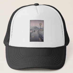 Twilight Rain on Path to Shinobazu in Japan Trucker Hat