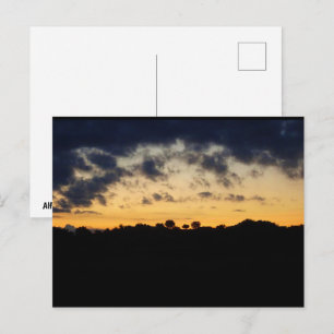 Twilight Silhouette Landscape Postcard