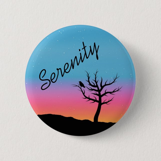 Twilight Sky Serenity Design 6 Cm Round Badge (Front)
