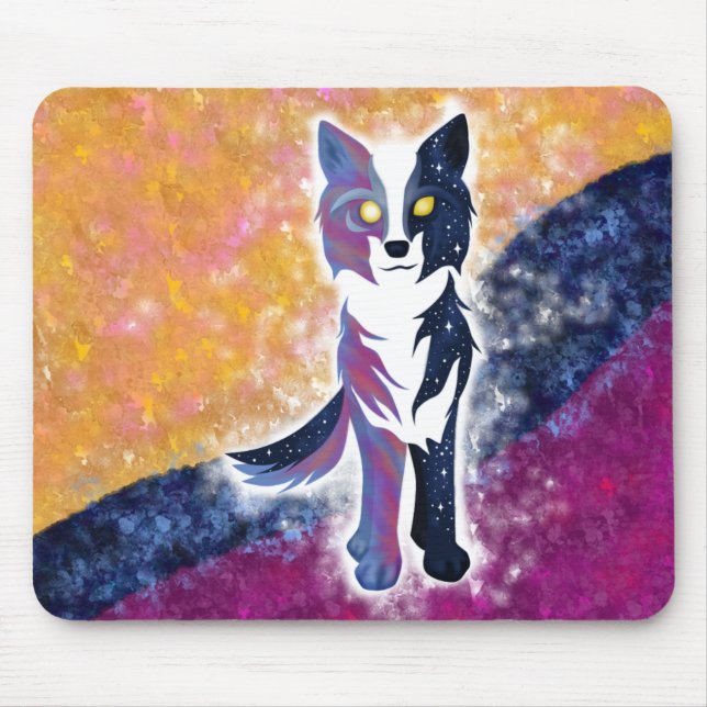 Twilight Sky Wolf Mouse Mat (Front)