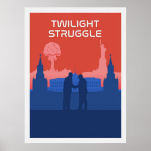 Twilight Struggle  Board Game Minimalist Travel  Poster
