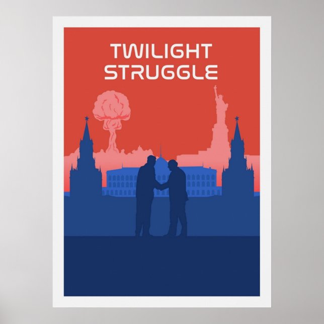 Twilight Struggle  Board Game Minimalist Travel  Poster (Front)