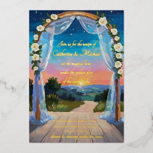 Twilight Sunset Wedding Arch Tropical Beach Summer