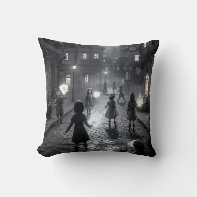 Twilight Tales On Cobblestone Tote Bag Cushion (Front)